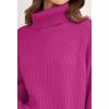 ZESICA Women’s 2026 Fall Winter Sweaters Oversized Turtleneck Long Sleeve Chunky Knitted Pullover Sweater Jumper Tops(Roseberry)