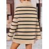 ZESICA Women’s 2026 Fall Winter Sweaters Oversized Turtleneck Long Sleeve Chunky Knitted Pullover Sweater Jumper Tops(Toffee)