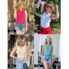 ZESICA Womens 2026 Ribbed Tank Tops Summer Sleeveless High Neck Casual Slim Fitted Basic Knit Shirts(Wine)