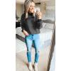 ZESICA Women’s 2026 Spring Fashion Turtleneck Long Sleeve Striped Ribbed Knit Loose Pullover Sweater Tops(Dim)