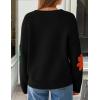 ZESICA Womens 2026 Spring Floral Cardigan Sweaters Casual Long Sleeve Open Front Button Down V Neck Knit Sweater(Black)