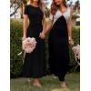 ZESICA Women’s 2026 Summer Short Sleeve Maxi Dresses Twist Front Wedding Guest Cocktail Flowy A Line Long Dress(Black)