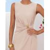 ZESICA Women’s 2026 Summer Sleeveless Bodycon Mini Dress Casual Elegant Work Formal Cocktail Party Short Dresses(Apricot)