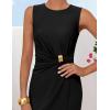 ZESICA Women’s 2026 Summer Sleeveless Bodycon Mini Dress Casual Elegant Work Formal Cocktail Party Short Dresses(Black)