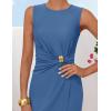 ZESICA Women’s 2026 Summer Sleeveless Bodycon Mini Dress Casual Elegant Work Formal Cocktail Party Short Dresses(Dusty Blue)