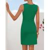 ZESICA Women’s 2026 Summer Sleeveless Bodycon Mini Dress Casual Elegant Work Formal Cocktail Party Short Dresses(Green)