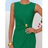 ZESICA Women’s 2026 Summer Sleeveless Bodycon Mini Dress Casual Elegant Work Formal Cocktail Party Short Dresses(Green)