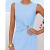ZESICA Women’s 2026 Summer Sleeveless Bodycon Mini Dress Casual Elegant Work Formal Cocktail Party Short Dresses(Light Blue)