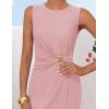 ZESICA Women’s 2026 Summer Sleeveless Bodycon Mini Dress Casual Elegant Work Formal Cocktail Party Short Dresses(Pink)