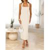 ZESICA Women’s 2026 Summer Sleeveless Midi Dress Halter Neck Backless Wedding Guest Cocktail Party Bodycon Long Dresses(Apircot)