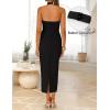 ZESICA Women’s 2026 Summer Sleeveless Midi Dress Halter Neck Backless Wedding Guest Cocktail Party Bodycon Long Dresses(Black)