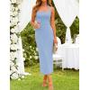 ZESICA Women’s 2026 Summer Sleeveless Midi Dress Halter Neck Backless Wedding Guest Cocktail Party Bodycon Long Dresses(Blue)
