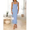 ZESICA Women’s 2026 Summer Sleeveless Midi Dress Halter Neck Backless Wedding Guest Cocktail Party Bodycon Long Dresses(Blue)