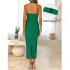 ZESICA Women’s 2026 Summer Sleeveless Midi Dress Halter Neck Backless Wedding Guest Cocktail Party Bodycon Long Dresses(Green)