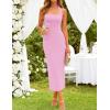 ZESICA Women’s 2026 Summer Sleeveless Midi Dress Halter Neck Backless Wedding Guest Cocktail Party Bodycon Long Dresses(Pink)