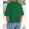 ZESICA Women’s Casual Short Sleeve Sweaters 2026 Summer Oversized Crewneck Soft Knit Cropped Tops Trendy Outfits(Green)