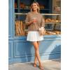 ZESICA Women’s Casual Short Sleeve Sweaters 2026 Summer Oversized Crewneck Soft Knit Cropped Tops Trendy Outfits(Toffee)
