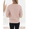 ZESICA Women’s Crew Neck Long Lantern Sleeve Fall 2026 Casual Loose Ribbed Knit Solid Soft Pullover Sweater Tops(Dustypink)