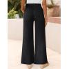 ZESICA Womens Drawstring High Waist Jeans Loose Fit Wide Leg Straight Baggy Trendy Denim Pants with Pockets(Black)