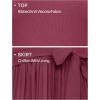 ZESICA Women’s Fall Long Sleeve Midi Dress 2025 Casual Crewneck Knit Belted Pleated A Line Flowy Party Dresses(Purple Red)