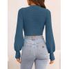 ZESICA Women’s Fall Mock Neck Cropped Sweaters 2026 Long Sleeve Soft Ribbed Knit Pullover Jumper Tops(Darkblue)