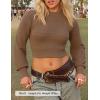 ZESICA Women’s Fall Mock Neck Cropped Sweaters 2026 Long Sleeve Soft Ribbed Knit Pullover Jumper Tops(Khaki)