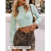 ZESICA Women’s Fall Mock Neck Cropped Sweaters 2026 Long Sleeve Soft Ribbed Knit Pullover Jumper Tops(Lightgreen)
