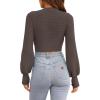 ZESICA Women’s Fall Mock Neck Cropped Sweaters 2026 Long Sleeve Soft Ribbed Knit Pullover Jumper Tops(Nutmeg)