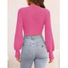 ZESICA Women’s Fall Mock Neck Cropped Sweaters 2026 Long Sleeve Soft Ribbed Knit Pullover Jumper Tops(Rose)