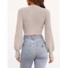 ZESICA Women’s Fall Mock Neck Cropped Sweaters 2026 Long Sleeve Soft Ribbed Knit Pullover Jumper Tops(Sand)