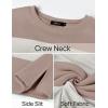 ZESICA Women’s Fall Sweatshirt Tops Crewneck Long Sleeve Loose Oversized Striped Fleece Pullover 2026 Clothes(Almond)