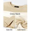 ZESICA Women’s Fall Sweatshirt Tops Crewneck Long Sleeve Loose Oversized Striped Fleece Pullover 2026 Clothes(Apricot)