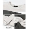 ZESICA Women’s Fall Sweatshirt Tops Crewneck Long Sleeve Loose Oversized Striped Fleece Pullover 2026 Clothes(Grey)