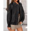 ZESICA Women’s Faux Leather Jacket Oversized Zipper Motorcycle Coats 2026 Spring Fashion Trendy Clothes Outfits(Black)