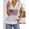 ZESICA Women’s Floral Sleeveless Sweater Vest 2026 Summer Oversized Cap Sleeve V Neck Loose Knit Tank Tops Casual Outfits(Ivory)