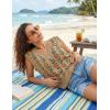 ZESICA Women’s Floral Sleeveless Sweater Vest 2026 Summer Oversized Cap Sleeve V Neck Loose Knit Tank Tops Casual Outfits(Khaki)