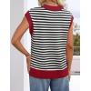 ZESICA Women’s Floral Sleeveless Sweater Vest 2026 Summer Oversized Cap Sleeve V Neck Loose Knit Tank Tops Casual Outfits(Red)