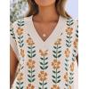 ZESICA Women’s Floral Sleeveless Sweater Vest 2026 Summer Oversized Cap Sleeve V Neck Loose Knit Tank Tops Casual Outfits(White)