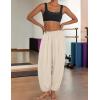 ZESICA Women’s High Waisted Wide Leg Palazzo Pants 2026 Summer Lounge Pant Beach Travel Vacation Trousers Outfits(Apricot)