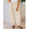 ZESICA Women’s High Waisted Wide Leg Palazzo Pants 2026 Summer Lounge Pant Beach Travel Vacation Trousers Outfits(Apricot)