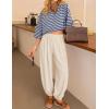 ZESICA Women’s High Waisted Wide Leg Palazzo Pants 2026 Summer Lounge Pant Beach Travel Vacation Trousers Outfits(Apricot)