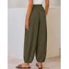 ZESICA Women’s High Waisted Wide Leg Palazzo Pants 2026 Summer Lounge Pant Beach Travel Vacation Trousers Outfits(Armygreen)