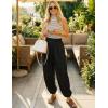 ZESICA Women’s High Waisted Wide Leg Palazzo Pants 2026 Summer Lounge Pant Beach Travel Vacation Trousers Outfits(Black)