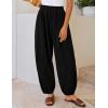 ZESICA Women’s High Waisted Wide Leg Palazzo Pants 2026 Summer Lounge Pant Beach Travel Vacation Trousers Outfits(Black)