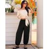 ZESICA Women’s High Waisted Wide Leg Palazzo Pants 2026 Summer Lounge Pant Beach Travel Vacation Trousers Outfits(Black)