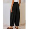 ZESICA Women’s High Waisted Wide Leg Palazzo Pants 2026 Summer Lounge Pant Beach Travel Vacation Trousers Outfits(Black)