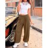 ZESICA Women’s High Waisted Wide Leg Palazzo Pants 2026 Summer Lounge Pant Beach Travel Vacation Trousers Outfits(Brown)