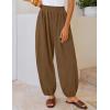 ZESICA Women’s High Waisted Wide Leg Palazzo Pants 2026 Summer Lounge Pant Beach Travel Vacation Trousers Outfits(Brown)