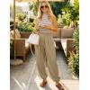 ZESICA Women’s High Waisted Wide Leg Palazzo Pants 2026 Summer Lounge Pant Beach Travel Vacation Trousers Outfits(Khaki)