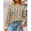 ZESICA Women’s Long Sleeve Crewneck Sweater 2026 Fall Printed Cute Oversized Knitted Pullover Tops Trendy Clothes(Apricot)
